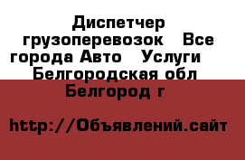 Диспетчер грузоперевозок - Все города Авто » Услуги   . Белгородская обл.,Белгород г.